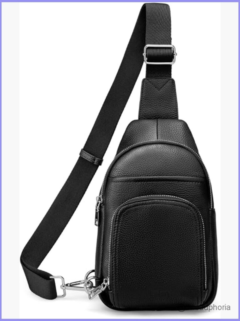 Genuine Leather Anti-Theft Crossbody Sling Bag with RFID Wallet